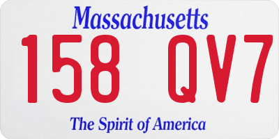 MA license plate 158QV7