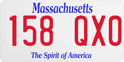 MA license plate 158QX0