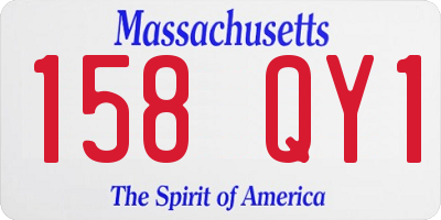 MA license plate 158QY1