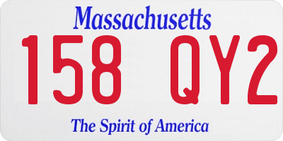 MA license plate 158QY2