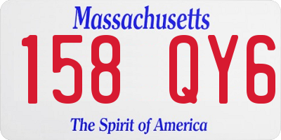 MA license plate 158QY6