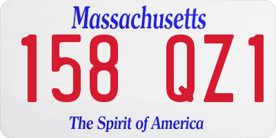 MA license plate 158QZ1