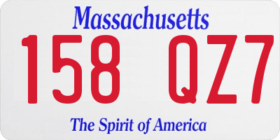 MA license plate 158QZ7
