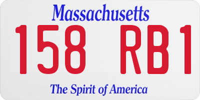 MA license plate 158RB1