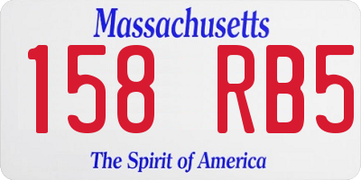 MA license plate 158RB5