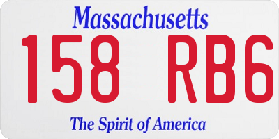 MA license plate 158RB6