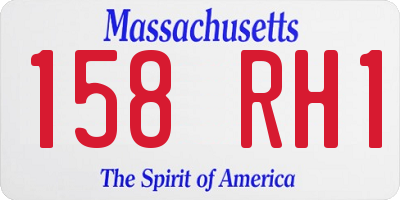 MA license plate 158RH1