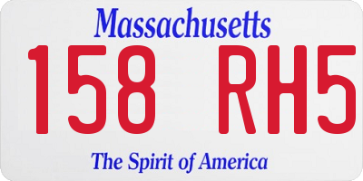 MA license plate 158RH5