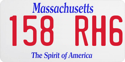 MA license plate 158RH6