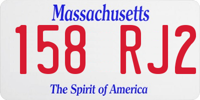 MA license plate 158RJ2