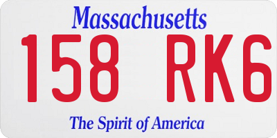 MA license plate 158RK6