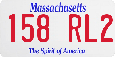 MA license plate 158RL2