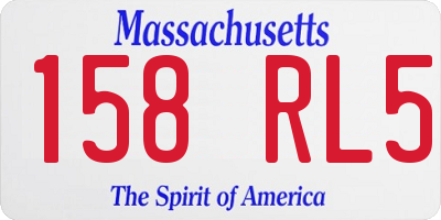 MA license plate 158RL5