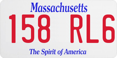MA license plate 158RL6
