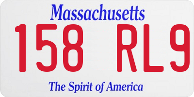 MA license plate 158RL9