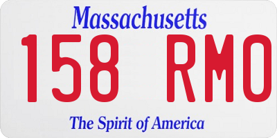 MA license plate 158RM0