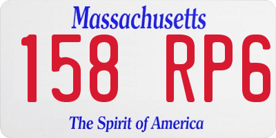 MA license plate 158RP6