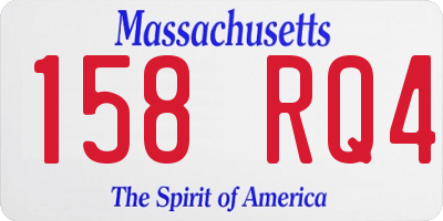 MA license plate 158RQ4