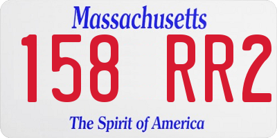 MA license plate 158RR2