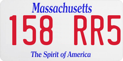 MA license plate 158RR5