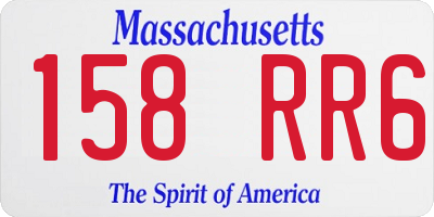 MA license plate 158RR6