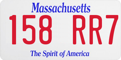 MA license plate 158RR7