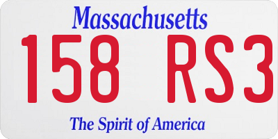MA license plate 158RS3