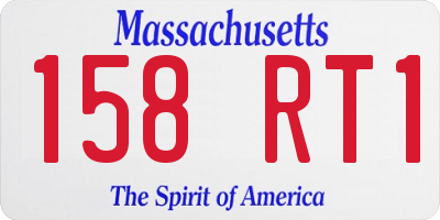 MA license plate 158RT1