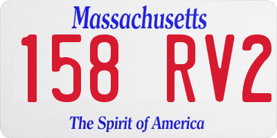 MA license plate 158RV2