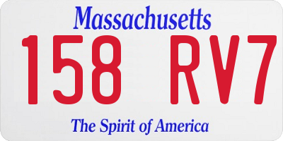 MA license plate 158RV7