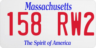 MA license plate 158RW2