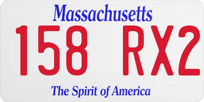 MA license plate 158RX2