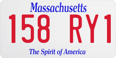 MA license plate 158RY1