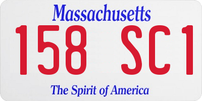 MA license plate 158SC1