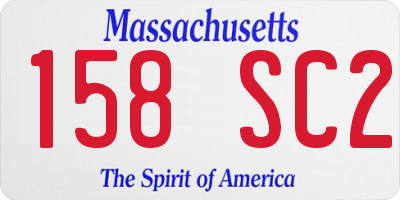 MA license plate 158SC2