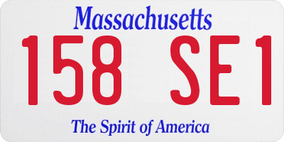 MA license plate 158SE1