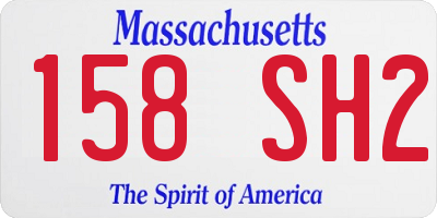 MA license plate 158SH2