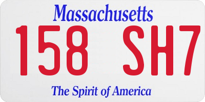 MA license plate 158SH7