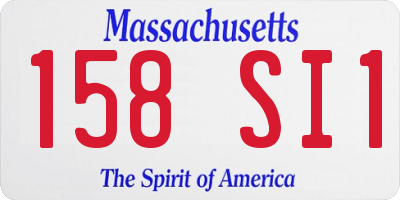 MA license plate 158SI1