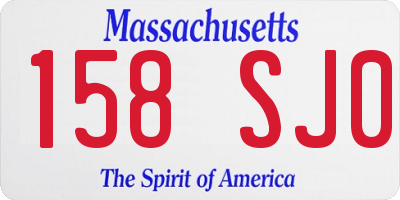 MA license plate 158SJ0