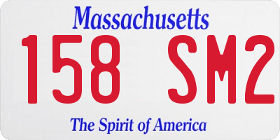 MA license plate 158SM2