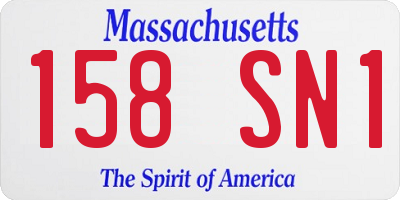 MA license plate 158SN1