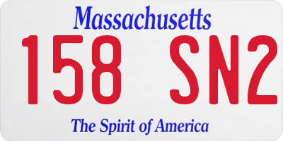 MA license plate 158SN2