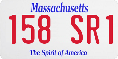 MA license plate 158SR1