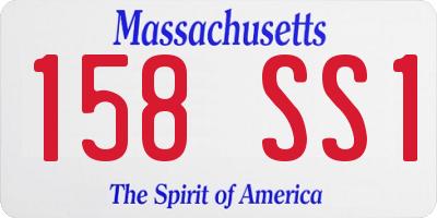 MA license plate 158SS1