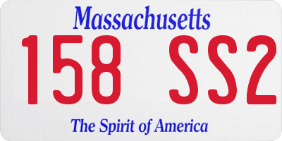 MA license plate 158SS2