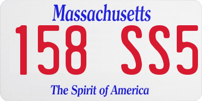 MA license plate 158SS5
