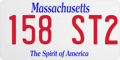 MA license plate 158ST2