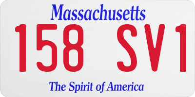 MA license plate 158SV1