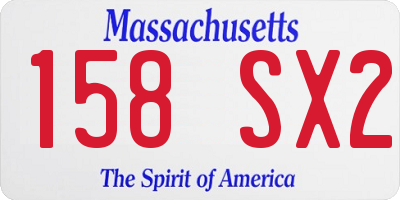 MA license plate 158SX2